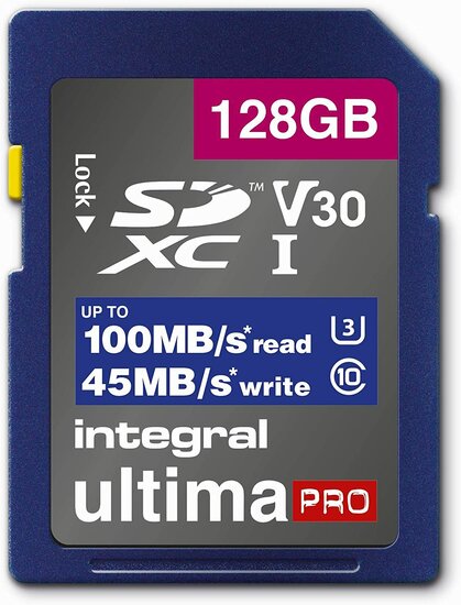 Integral SDXC UltimaPro 128GB 100 MB/sec