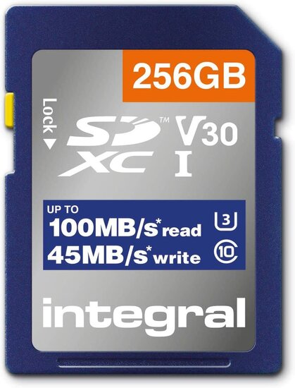 Integral SDXC UltimaPro 256GB 100 MB/sec