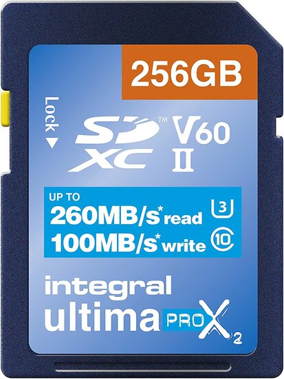 Integral SDXC UltimaPro X2 256GB 260 MB/sec