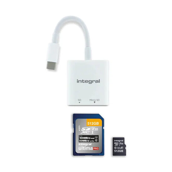 Integral Dual-Slot USB-C Card Reader