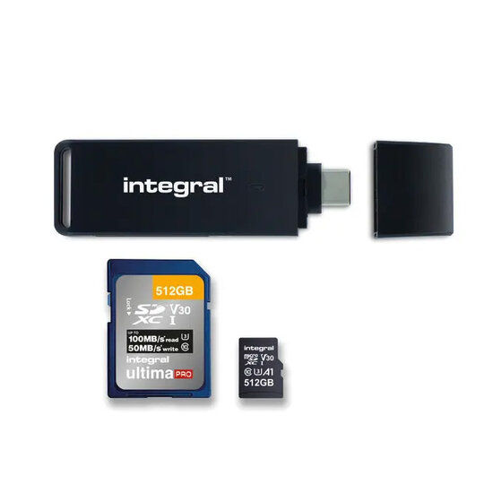 Integral Dual-Slot USB-C 3.1 Card Reader